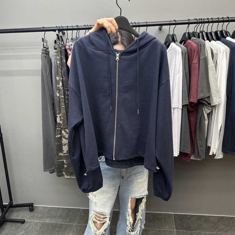 CREDITO韓國代購㊣女裝新品人氣真品25秋夏休閑推薦職業衛衣But ton/BOUTIQUE SEOUL衛衣圖色3