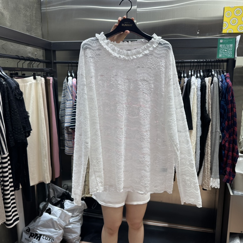 RUNWAY-런웨이韓國代購㊣女士新品時尚真品人氣襯衫蕾絲衫RUNWAY襯衫/蕾絲衫圖色1