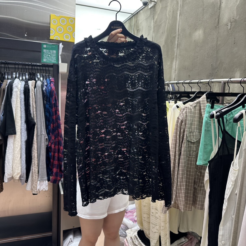 RUNWAY-런웨이韓國代購㊣女士新品時尚真品人氣襯衫蕾絲衫RUNWAY襯衫/蕾絲衫圖色2
