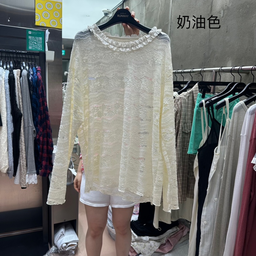 RUNWAY-런웨이韓國代購㊣女士新品時尚真品人氣襯衫蕾絲衫RUNWAY襯衫/蕾絲衫圖色3