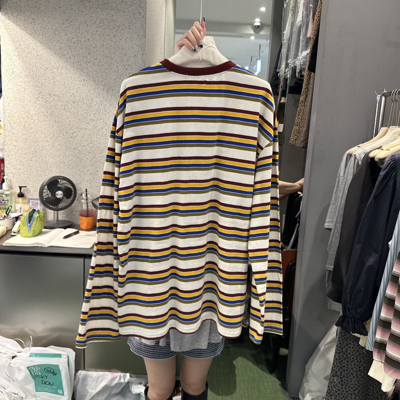AMOEBA韓國代購㊣女裝新款時尚職業人氣推薦熱賣休閑長袖T恤AMOEBA長袖T恤
