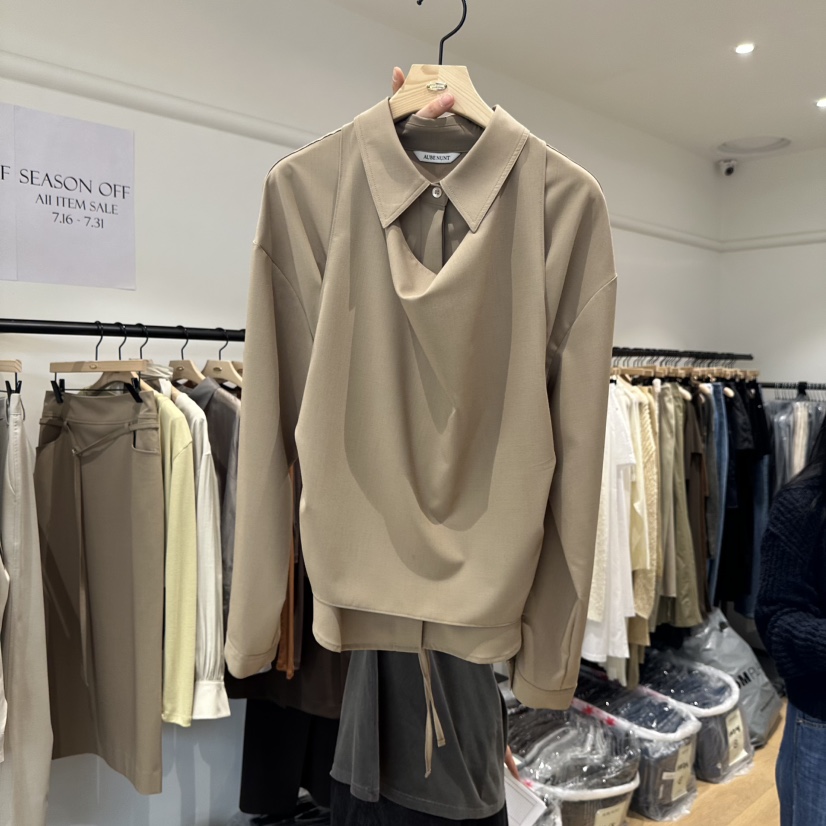 aube nunt東大門㊣直郵女裝新品真品時尚25秋夏襯衫蕾絲衫aube nunt襯衫/蕾絲衫圖色1