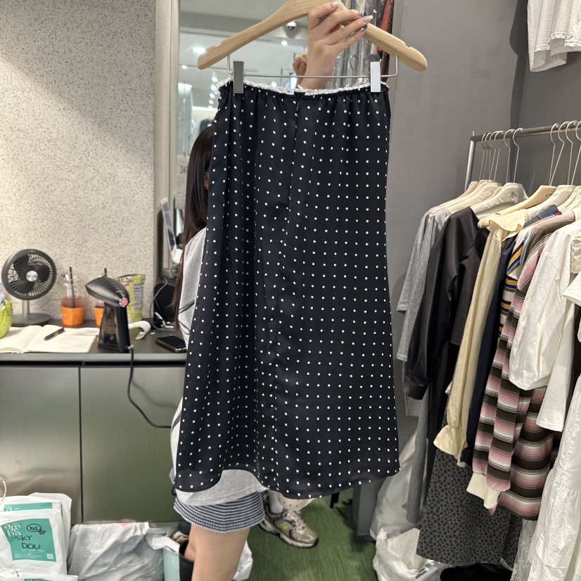 AMOEBA韓國代購㊣女裝新品人氣休閑25秋夏真品時尚推薦長裙AMOEBA長裙