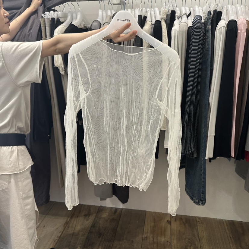 CREAM VILLA東大門㊣代購女裝新品時尚長袖T恤CREAMVILLA長袖T恤