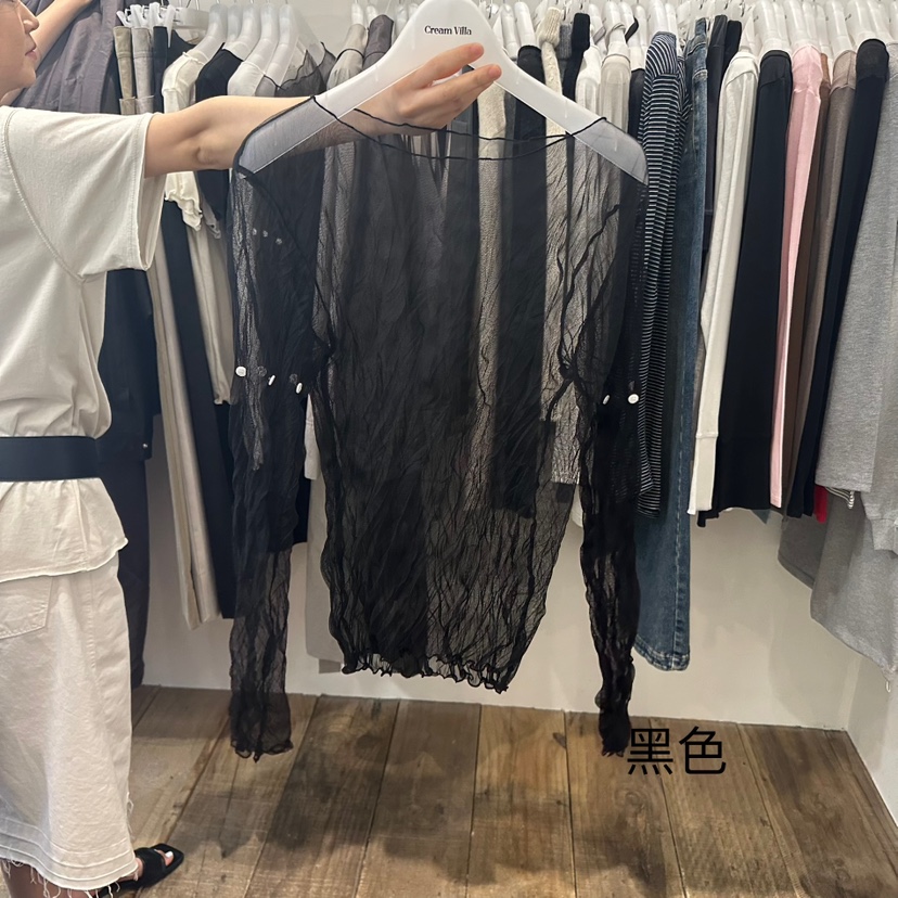 CREAM VILLA東大門㊣代購女裝新品時尚長袖T恤CREAMVILLA長袖T恤圖色3