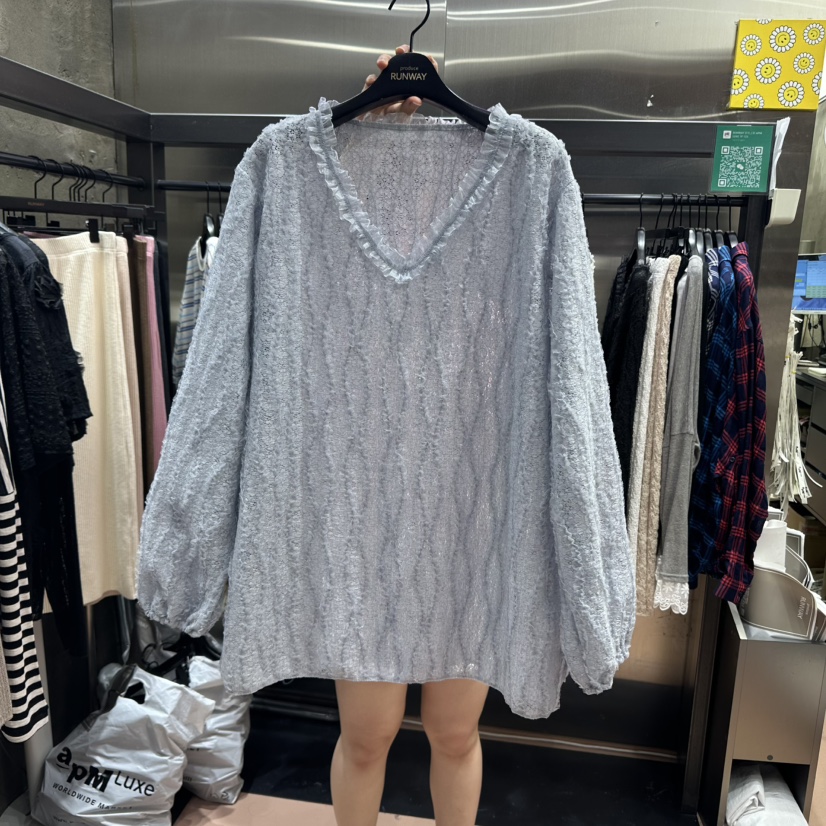 RUNWAY-런웨이韓國直郵㊣女士新款推薦真品休閑針織衫蕾絲RUNWAY針織衫圖色3