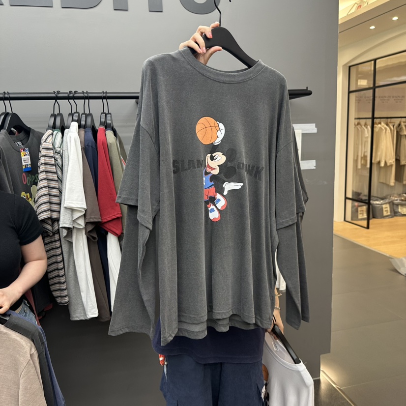 CREDITO韓國代購㊣女士新品真品人氣推薦25秋夏職業長袖T恤But ton/BOUTIQUE SEOUL長袖T恤圖色2