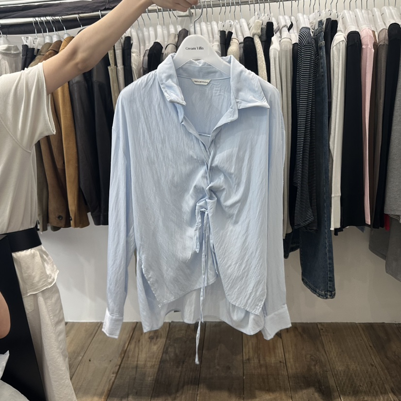 CREAM VILLA韓國代購㊣女士新品25秋夏襯衫蕾絲衫CREAMVILLA襯衫/蕾絲衫圖色2
