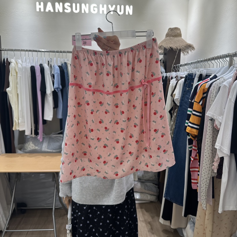 HANSUNGHYUN東大門㊣實拍女士新品休閑熱賣半身裙中短裙喇叭HANSUNGHYUN半身裙/中短裙圖色2