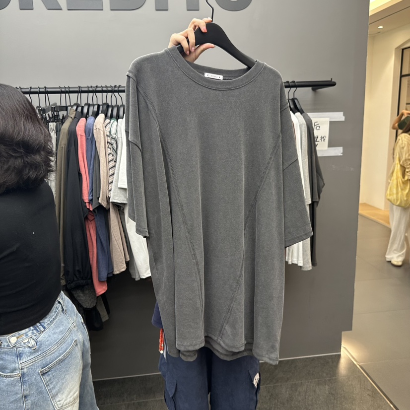 CREDITO東大門㊣實拍女士新款時尚人氣推薦25秋夏職業休閑T恤But ton/BOUTIQUE SEOULT恤