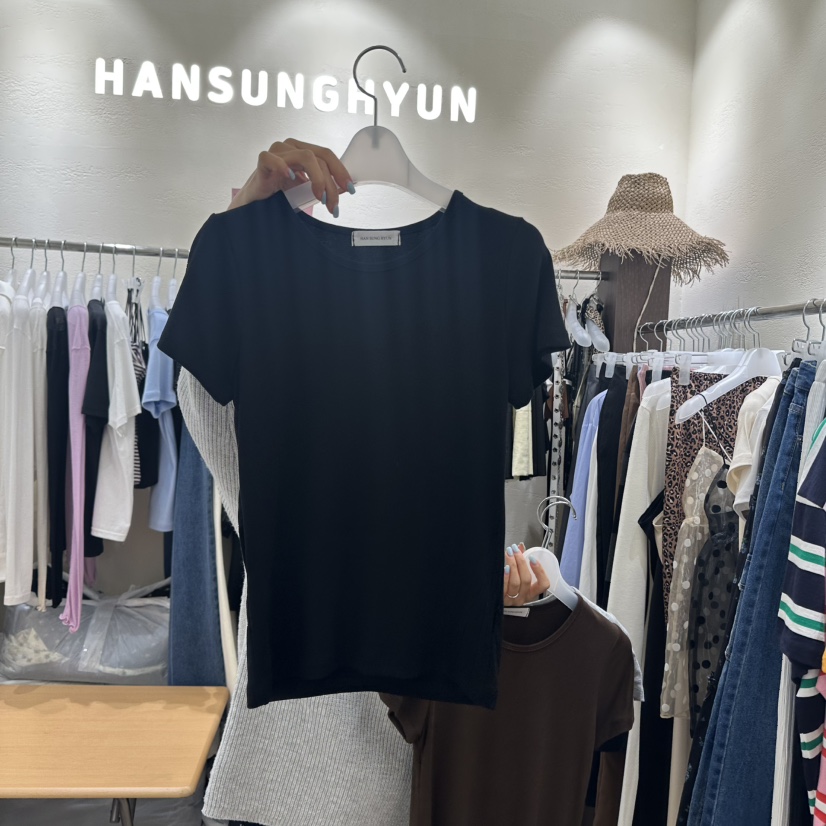 HANSUNGHYUN東大門㊣代購女士新款推薦休閑職業時尚人氣T恤HANSUNGHYUNT恤圖色3