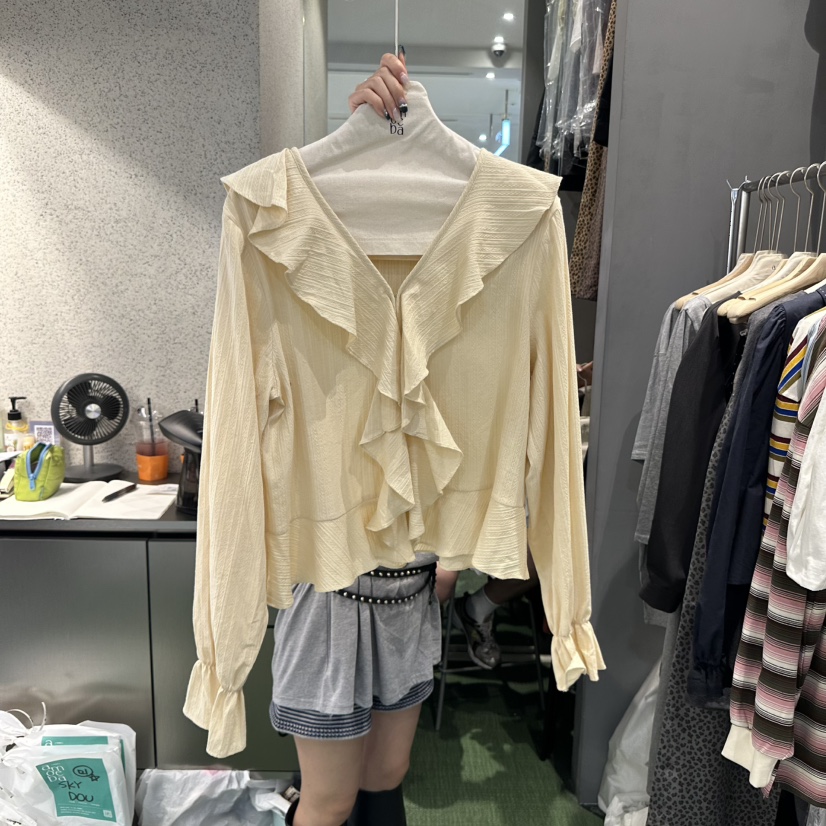 AMOEBA東大門㊣直郵女裝新款人氣熱賣職業推薦時尚襯衫蕾絲衫AMOEBA襯衫/蕾絲衫