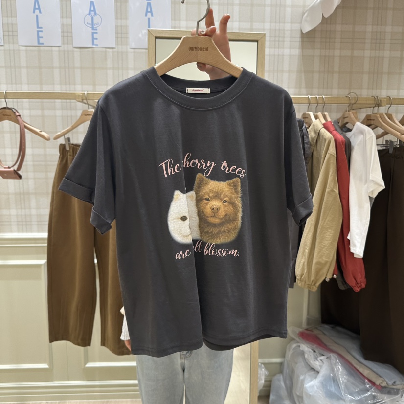OURMOMENT東大門㊣直郵女裝新品職業時尚熱賣人氣25秋夏T恤OURMOMENTT恤圖色3