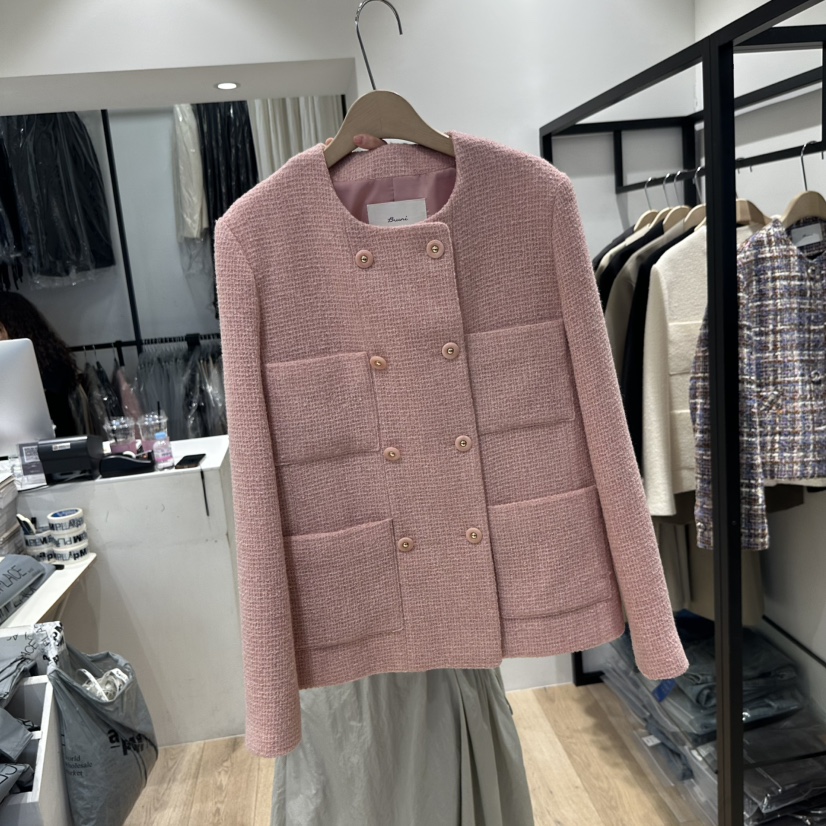 BRUNI/RICOTTA東大門㊣代購女裝新品推薦熱賣休閑夾克粗花呢BRUNI/RICOTTA夾克