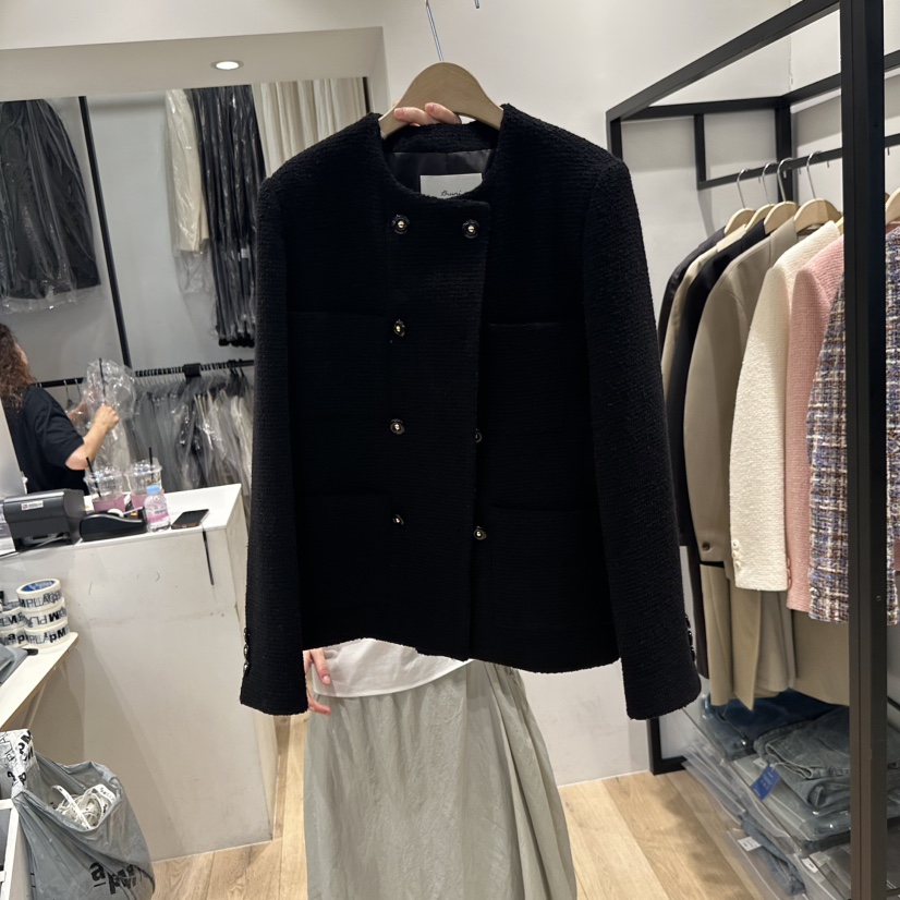 BRUNI/RICOTTA東大門㊣代購女裝新品推薦熱賣休閑夾克粗花呢BRUNI/RICOTTA夾克圖色3