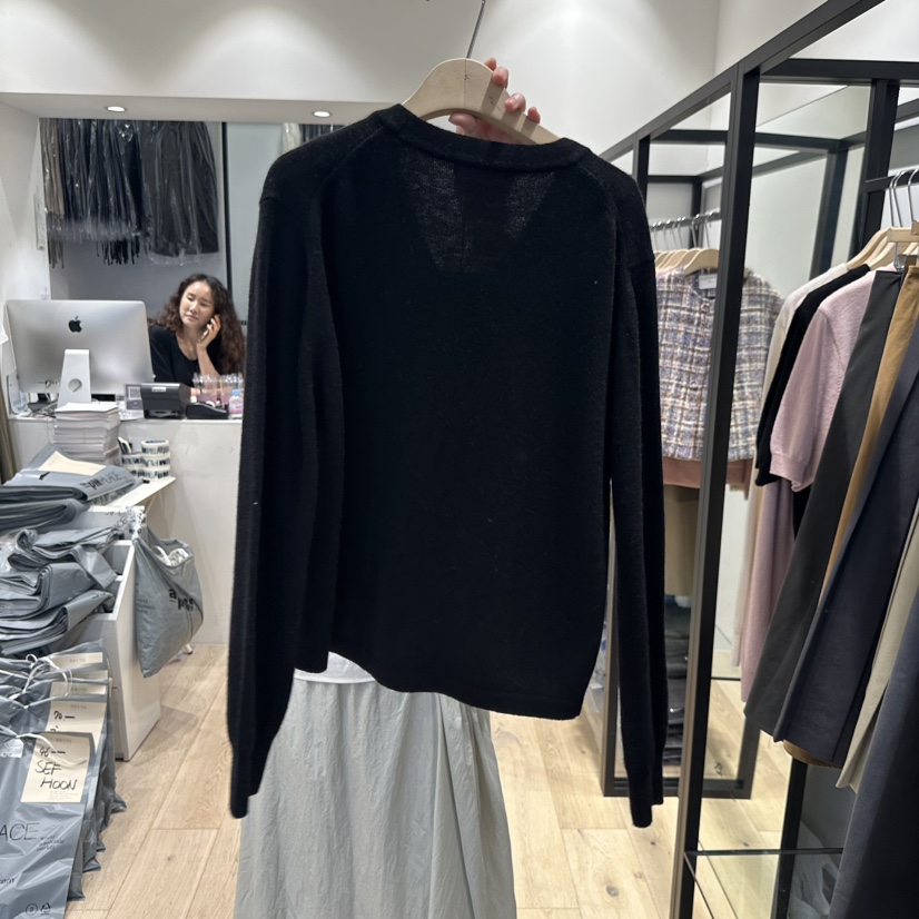 BRUNI/RICOTTA韓國代購㊣女士新品25秋夏休閑人氣針織衫口袋BRUNI/RICOTTA針織衫