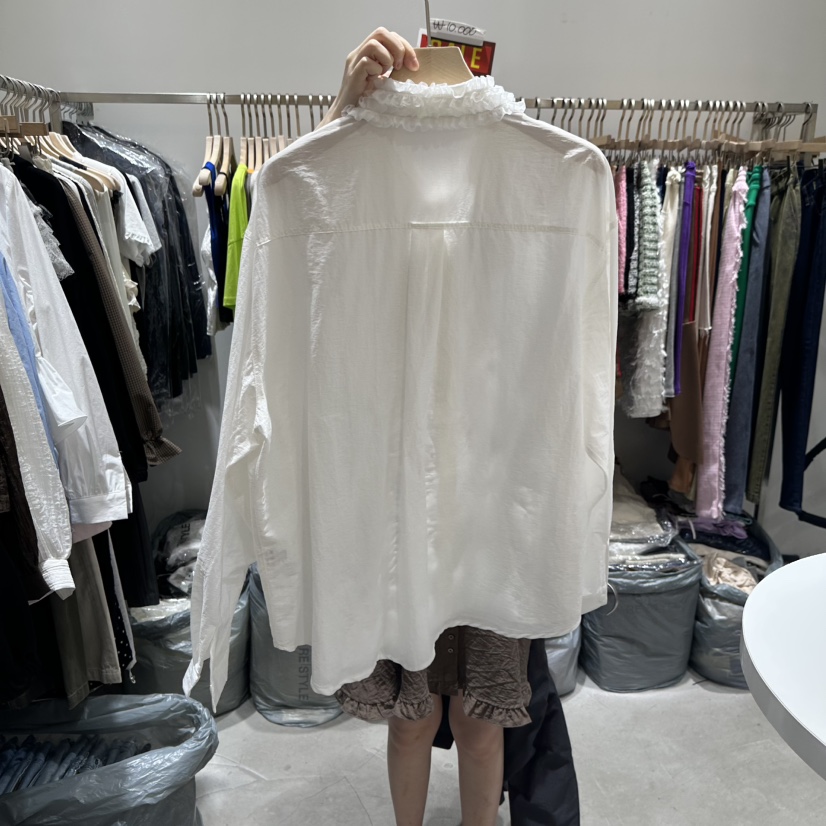 RE STYLE-Q東大門㊣實拍女士新款真品職業人氣襯衫蕾絲衫RE STYLE襯衫/蕾絲衫