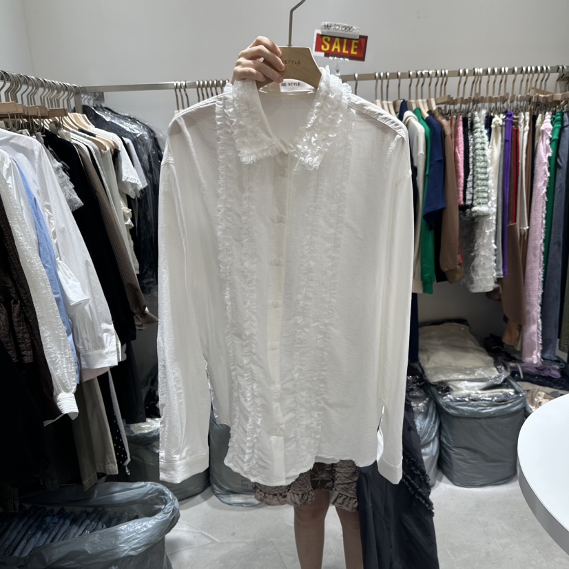 RE STYLE-Q東大門㊣實拍女士新款真品職業人氣襯衫蕾絲衫RE STYLE襯衫/蕾絲衫圖色1