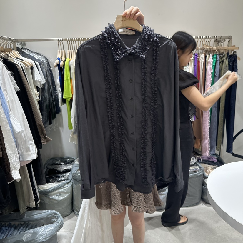 RE STYLE-Q東大門㊣實拍女士新款真品職業人氣襯衫蕾絲衫RE STYLE襯衫/蕾絲衫圖色2