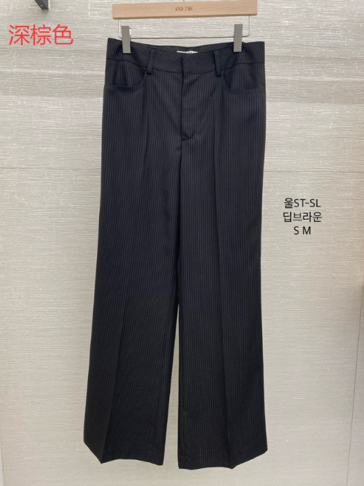 AND THE東大門㊣直郵女士新款人氣熱賣25秋夏職業休閑褲羊毛AND THE休閑褲圖色1