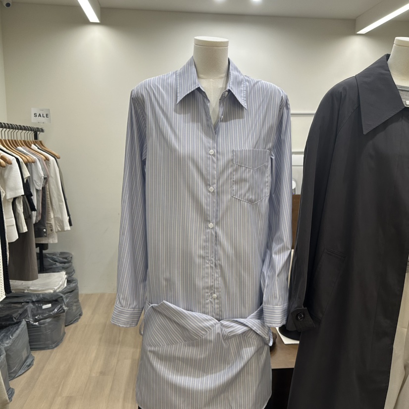 3 ANOTHER東大門㊣代購女士新品職業25秋夏襯衫蕾絲衫條紋3 ANOTHER襯衫/蕾絲衫