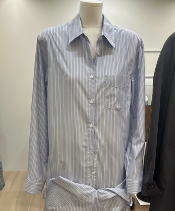 3 ANOTHER東大門㊣代購女士新品職業25秋夏襯衫蕾絲衫條紋3 ANOTHER襯衫/蕾絲衫圖色2