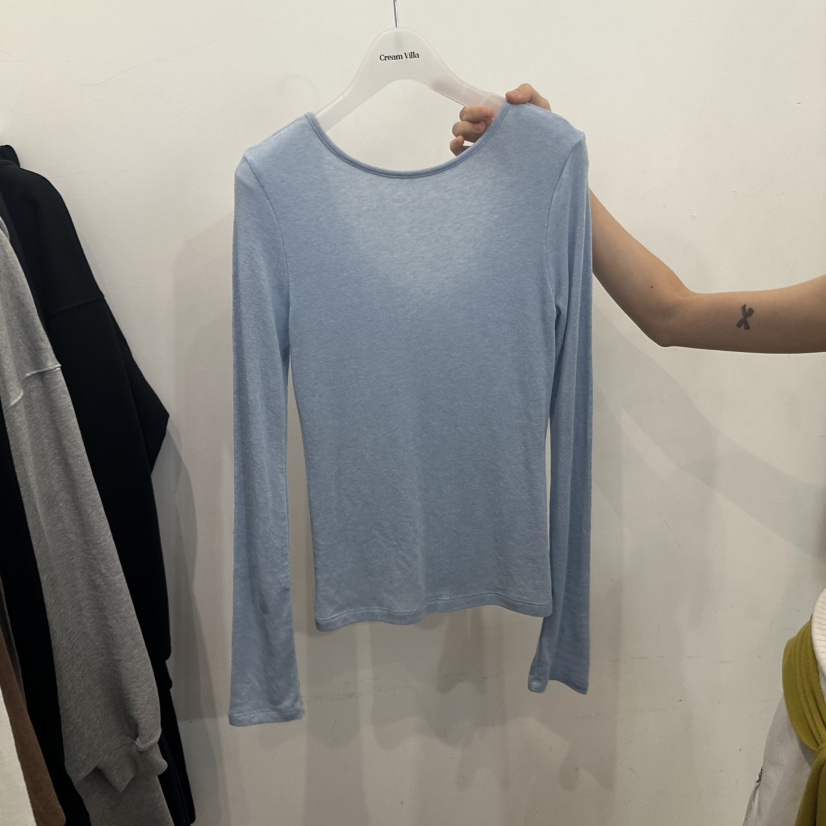 CREAM VILLA韓國直郵㊣女裝新品職業長袖T恤CREAMVILLA長袖T恤