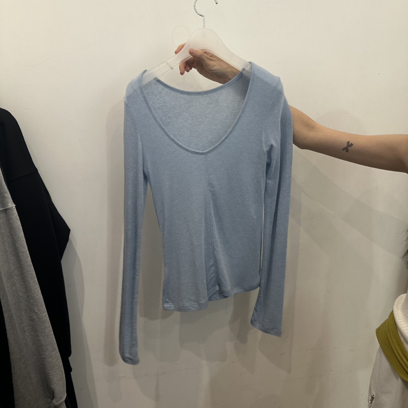 CREAM VILLA韓國直郵㊣女裝新品職業長袖T恤CREAMVILLA長袖T恤圖色3