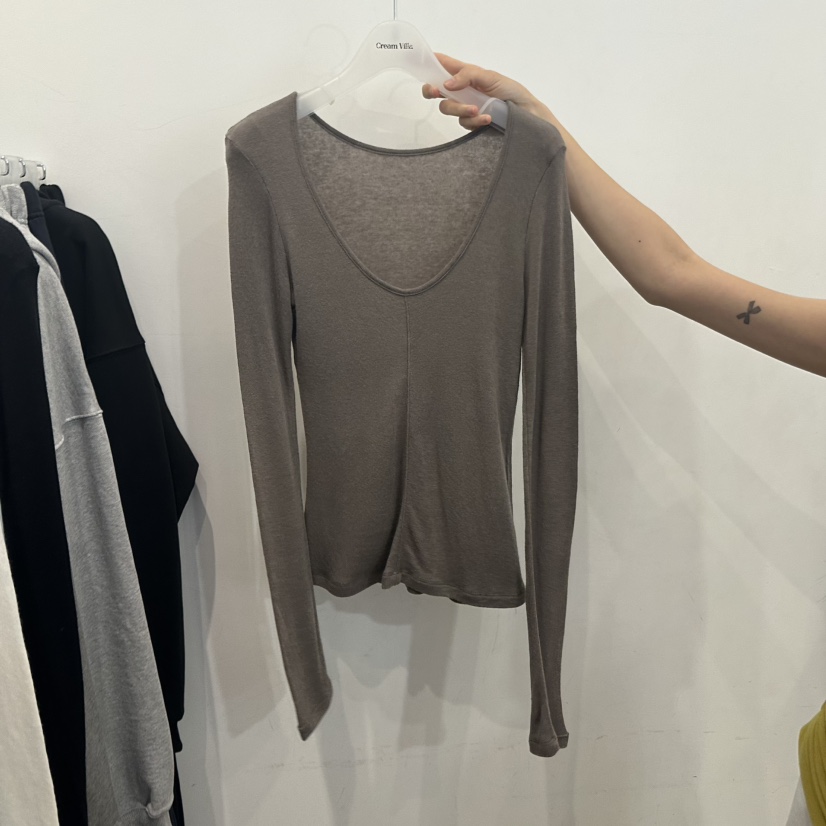 CREAM VILLA韓國直郵㊣女裝新品職業長袖T恤CREAMVILLA長袖T恤圖色5