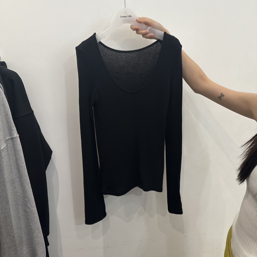 CREAM VILLA韓國直郵㊣女裝新品職業長袖T恤CREAMVILLA長袖T恤圖色6
