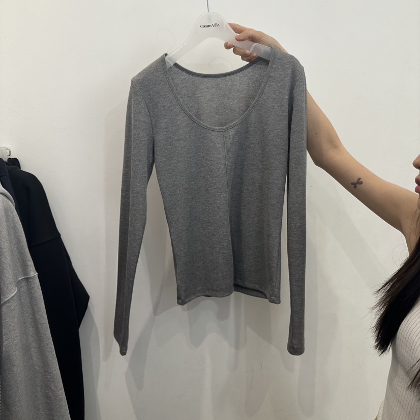 CREAM VILLA韓國直郵㊣女裝新品職業長袖T恤CREAMVILLA長袖T恤圖色7