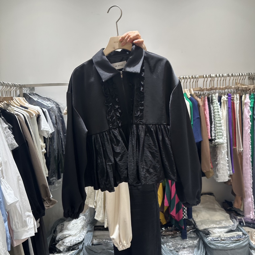 RE STYLE-Q韓國代購㊣女士新品熱賣推薦時尚休閑25秋夏夾克RE STYLE夾克圖色2