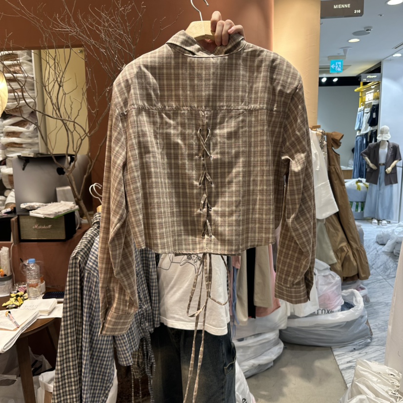 MIENNE韓國代購㊣女裝新品25秋夏熱賣職業真品時尚襯衫蕾絲衫MIENNE襯衫/蕾絲衫