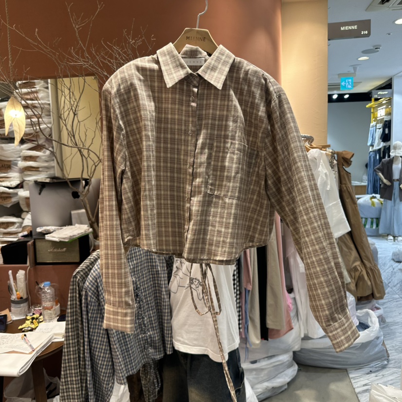 MIENNE韓國代購㊣女裝新品25秋夏熱賣職業真品時尚襯衫蕾絲衫MIENNE襯衫/蕾絲衫圖色1