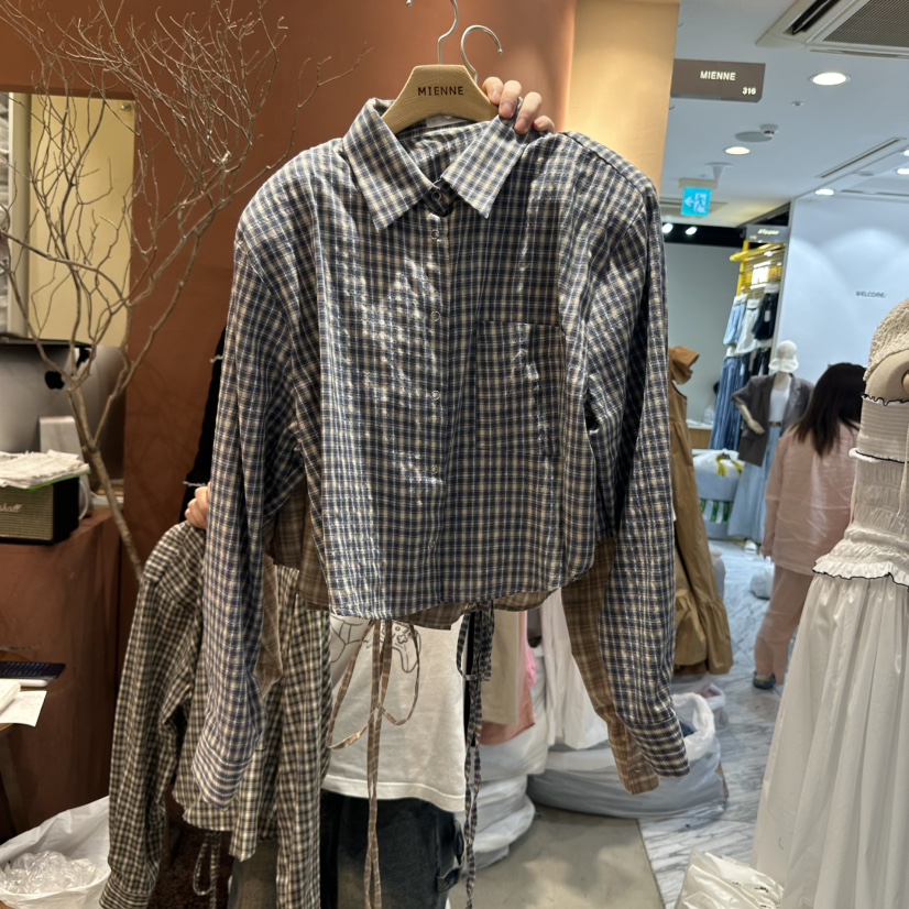 MIENNE韓國代購㊣女裝新品25秋夏熱賣職業真品時尚襯衫蕾絲衫MIENNE襯衫/蕾絲衫圖色3