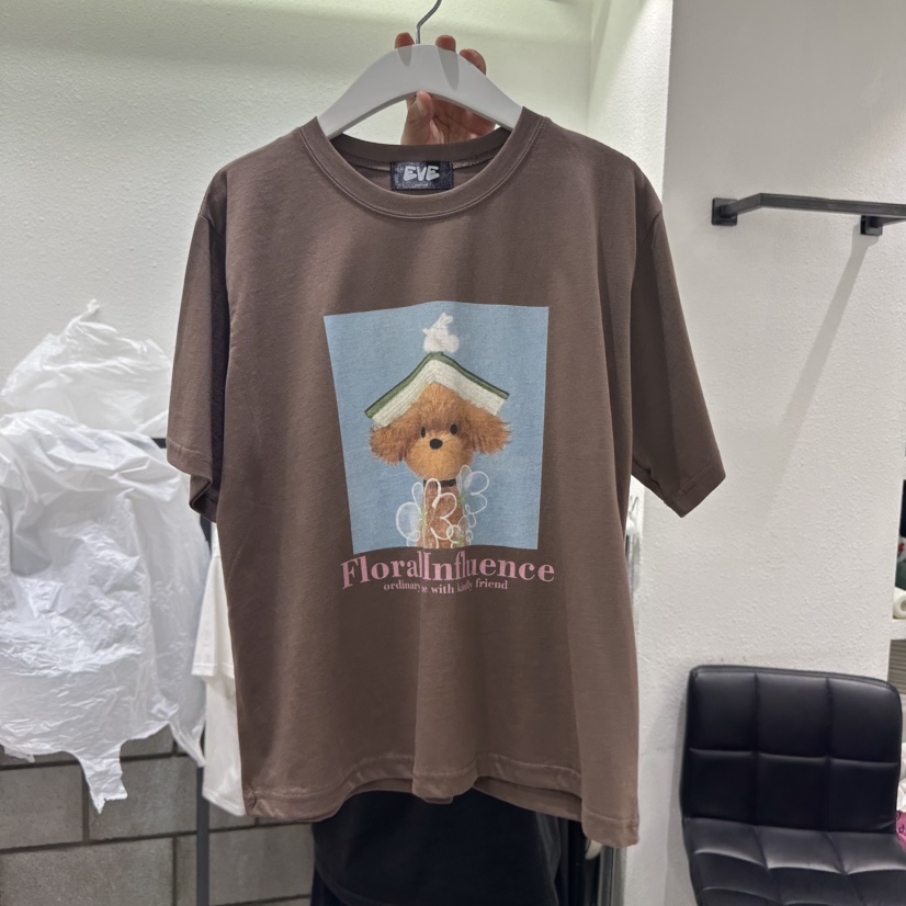 EVE東大門㊣實拍女士新品推薦真品25秋夏職業時尚人氣休閑T恤EVET恤圖色2