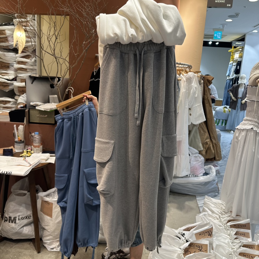 MIENNE韓國代購㊣女士新品推薦休閑時尚熱賣25秋夏休閑褲口袋MIENNE休閑褲圖色2