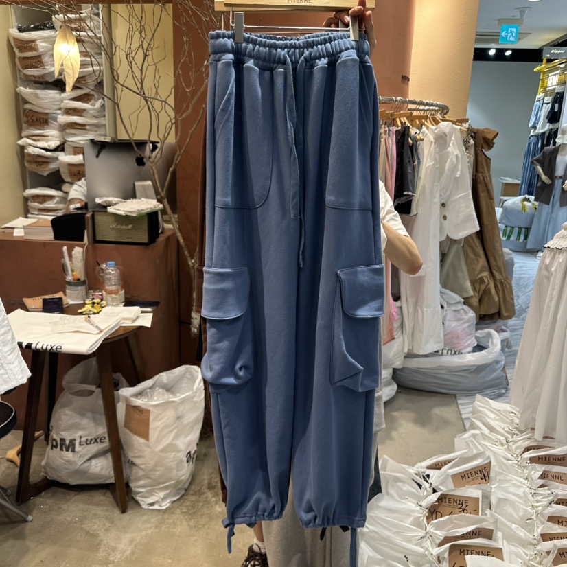 MIENNE韓國代購㊣女士新品推薦休閑時尚熱賣25秋夏休閑褲口袋MIENNE休閑褲圖色3