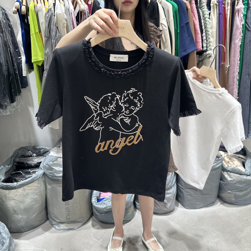 RE STYLE-Q東大門㊣實拍女裝新品推薦時尚熱賣25秋夏真品T恤RE STYLET恤圖色2