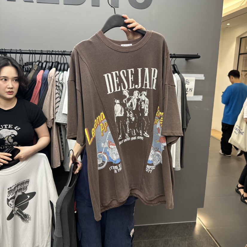 CREDITO東大門㊣直郵女士新品職業熱賣時尚真品25秋夏人氣T恤But ton/BOUTIQUE SEOULT恤圖色2