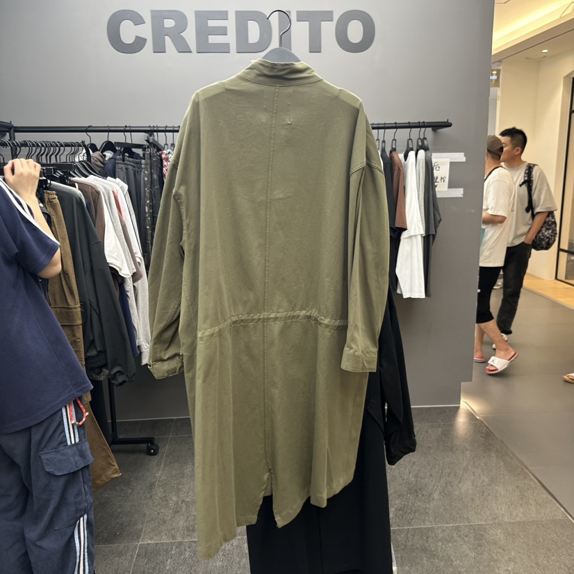 CREDITO東大門㊣代購女士新款人氣休閑時尚熱賣真品長款風衣But ton/BOUTIQUE SEOUL長款風衣