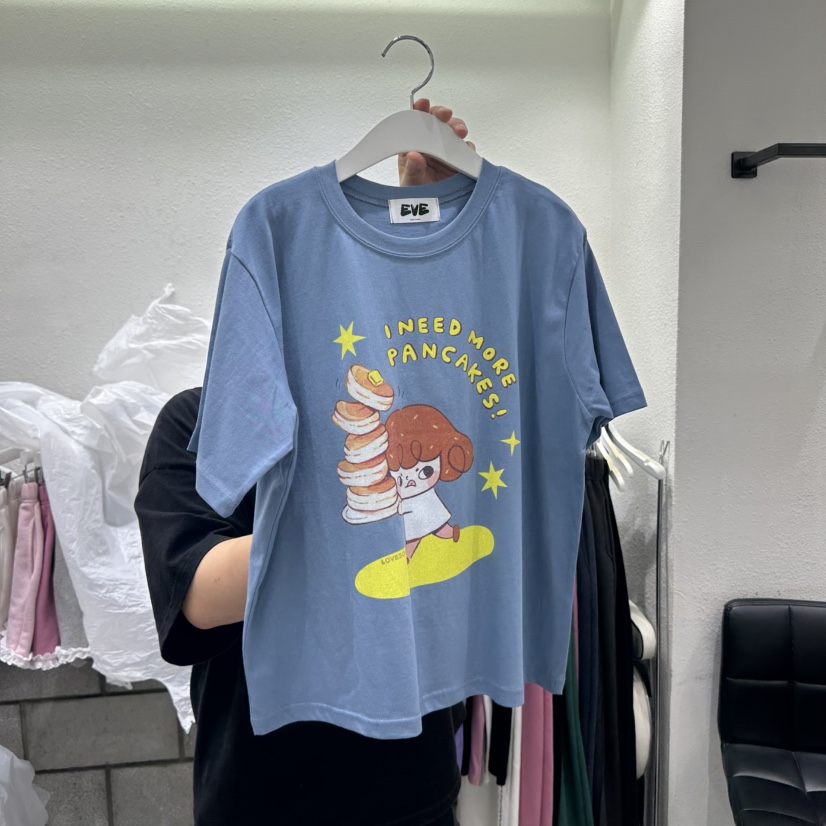 EVE東大門㊣實拍女裝新品推薦熱賣時尚真品人氣職業25秋夏T恤EVET恤圖色2