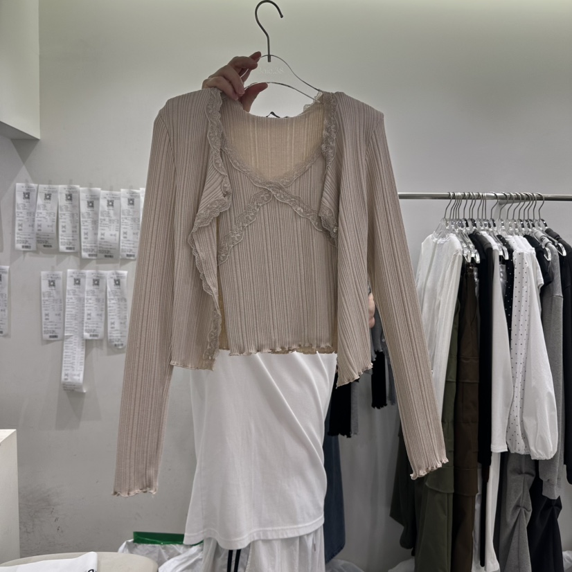 BAIE.38韓國代購㊣女裝新品職業25秋夏熱賣套裝兩件套蕾絲BAIE.38套裝圖色3