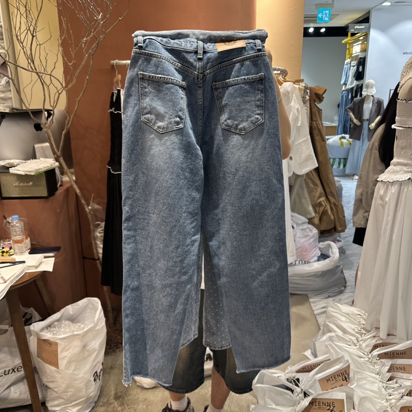 MIENNE東大門㊣實拍女士新品人氣真品推薦職業時尚牛仔褲口袋MIENNE牛仔褲