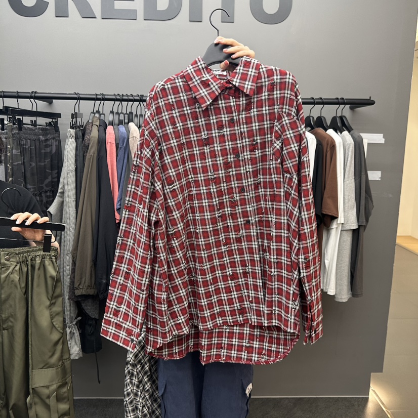 CREDITO韓國代購㊣女士新款休閑人氣熱賣時尚真品襯衫蕾絲衫But ton/BOUTIQUE SEOUL襯衫/蕾絲衫圖色2