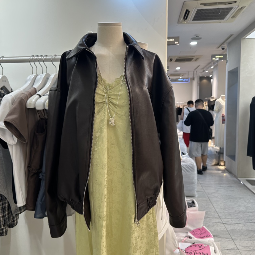 EGG IS東大門㊣實拍女士新品休閑人氣職業真品時尚夾克皮革EGG IS夾克圖色2