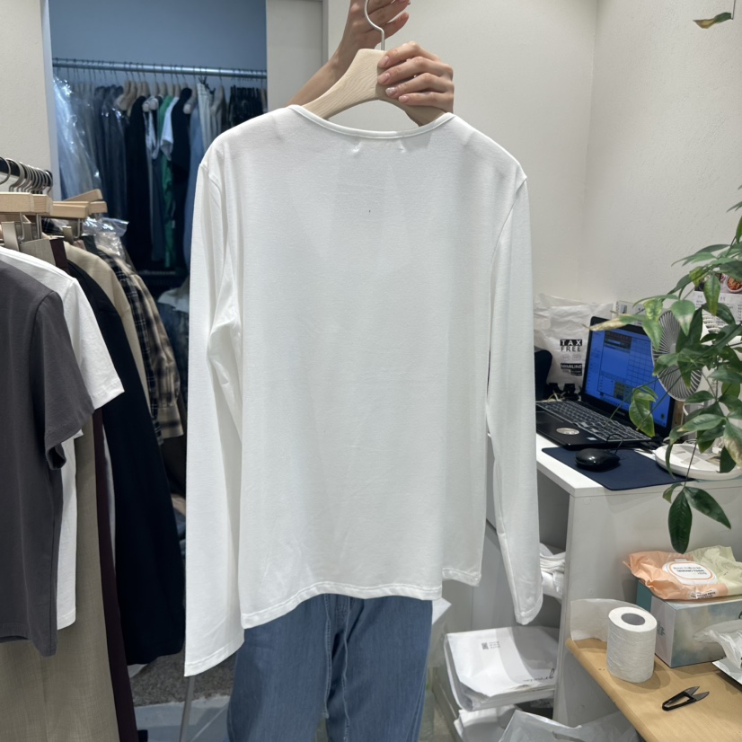 GRACIA韓國代購㊣女士新品休閑熱賣職業人氣25秋夏長袖T恤柔軟GRACIA長袖T恤