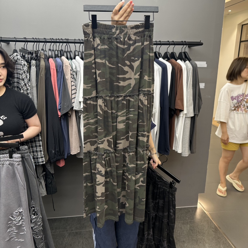 CREDITO東大門㊣代購女士新品時尚熱賣職業人氣真品休閑長裙But ton/BOUTIQUE SEOUL長裙