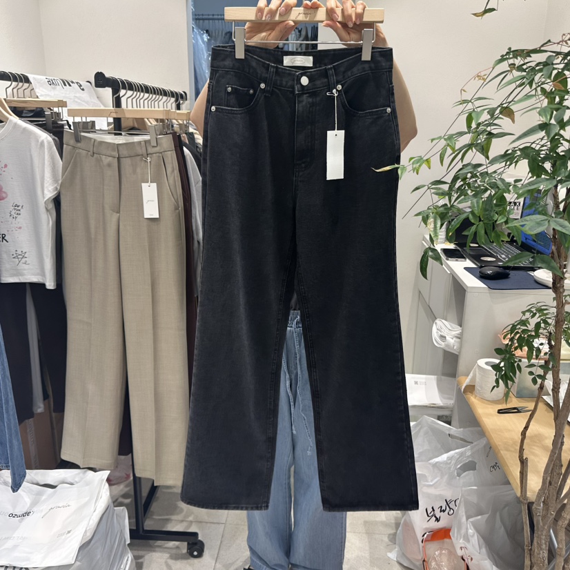 GRACIA韓國代購㊣女士新款25秋夏推薦人氣休閑牛仔褲寬松牛仔GRACIA牛仔褲圖色2實際價格32000