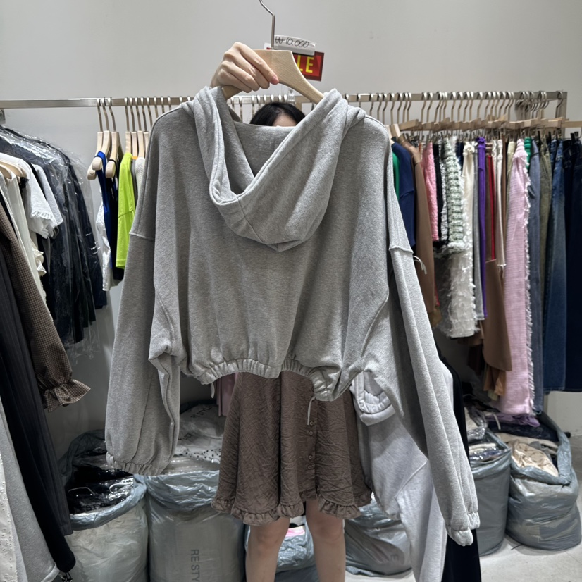 RE STYLE-Q韓國代購㊣女士新品25秋夏職業夾克連帽拉鏈衫RE STYLE夾克